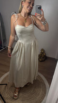 Vestido Nicole beige