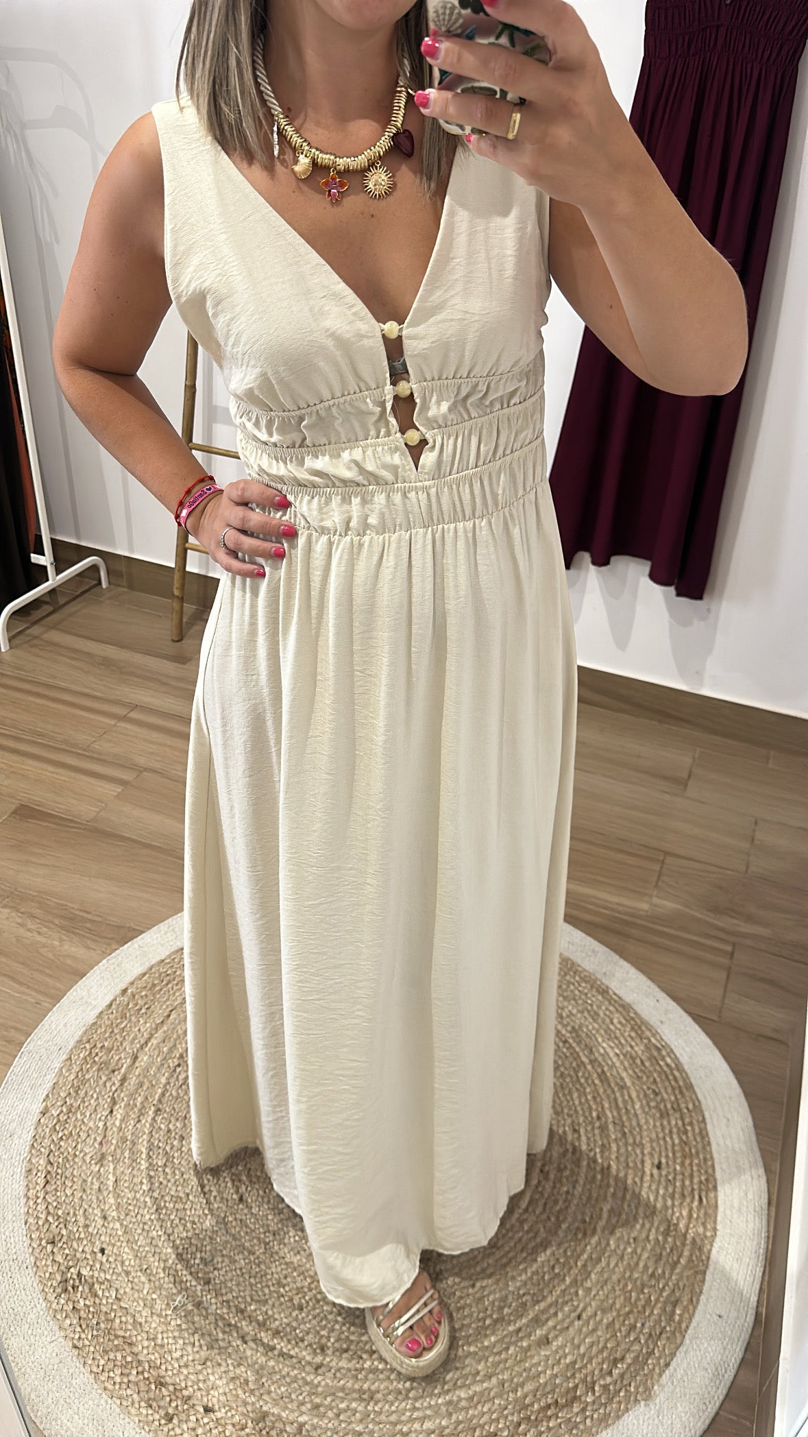 Vestido Alicia beig